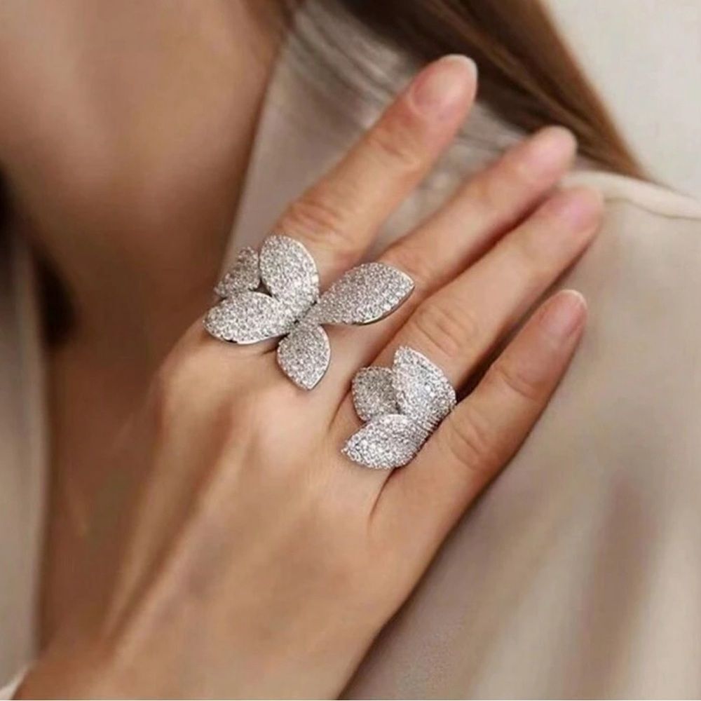 Diamond flower ring M757